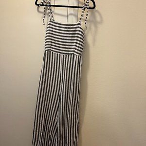 Striped Jumpsuit with tie back